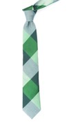 West Bison Plaid Green Tie