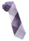 West Bison Plaid Purple Tie