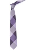 West Bison Plaid Purple Tie