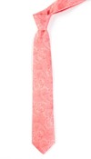 Twill Paisley Coral Tie