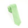 Solid Linen Apple Green Tie