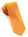 Solid Linen Tangerine Tie