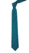 Pencil Pinstripe Green Teal Tie