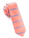 Road Horizontal Stripe Coral Tie