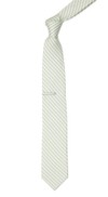 Silk Seersucker Stripe Spring Mint Tie