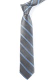 Pipe Dream Stripe Silver Tie