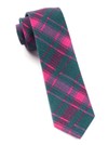 Abbey Plaid Green Teal Tie