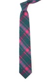 Abbey Plaid Green Teal Tie