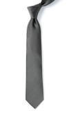 Grosgrain Solid Titanium Tie