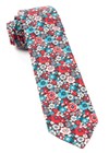 Floral Level Red Tie