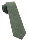 Goalpost Pane Army Green Tie