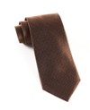 Herringbone Chocolate Brown Tie