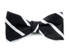 Trad Stripe Black Bow Tie