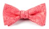 Twill Paisley Coral Bow Tie