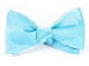 Grosgrain Solid Aquamarine Bow Tie