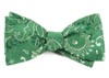 Custom Paisley Kelly Green Bow Tie