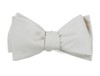 Grosgrain Solid White Bow Tie