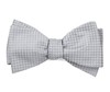Be Married Checks Silver Bow Tie