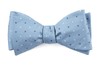 Suited Polka Dots Steel Blue Bow Tie