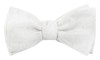 Organic Paisley White Bow Tie