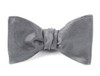 Solid Satin Silver Bow Tie
