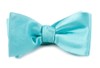 Solid Satin Pool Blue Bow Tie