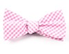 Novel Gingham Pink Bow Tie