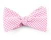 Petite Gingham Pink Bow Tie
