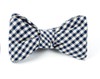 Fall Gingham Navy Bow Tie