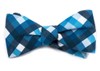 Acoustic Check Blue Bow Tie