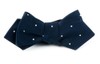 Satin Dot Classic Navy Bow Tie