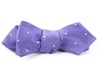 Satin Dot Lavender Bow Tie