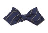 Pencil Pinstripe Navy Bow Tie
