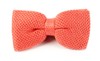Knitted Coral Bow Tie