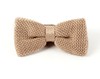 Knitted Light Champagne Bow Tie