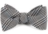 Columbus Plaid Grey Bow Tie