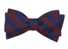 Lumber Stripe Burgundy Bow Tie