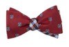 First String Plaid Red Bow Tie