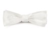 Herringbone White Bow Tie