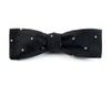 Satin Dot Black Bow Tie