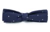 Satin Dot Classic Navy Bow Tie