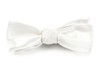 Solid Satin White Bow Tie