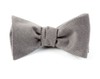 Solid Wool Grey Bow Tie