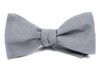 Solid Wool Light Grey Bow Tie