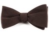 Solid Wool Chocolate Brown Bow Tie