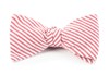 Seersucker Red Bow Tie