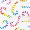 Rainbow Candy Cane White Bow Tie
