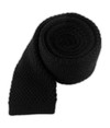 Knit Solid Wool Black Tie