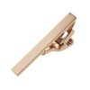 Brushed Straight Rose Gold Tie Bar