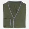 Perfect Tipped Merino Wool Cardigan Olive Sweater